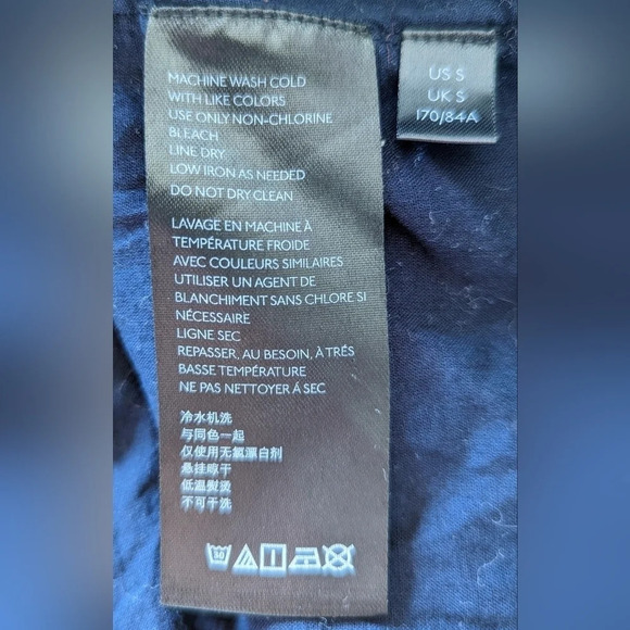 Urban Outfitters Navy Floral Crop Top with Sheer  Sleeves Woman Small Flowy Boho - Picture 7 of 8